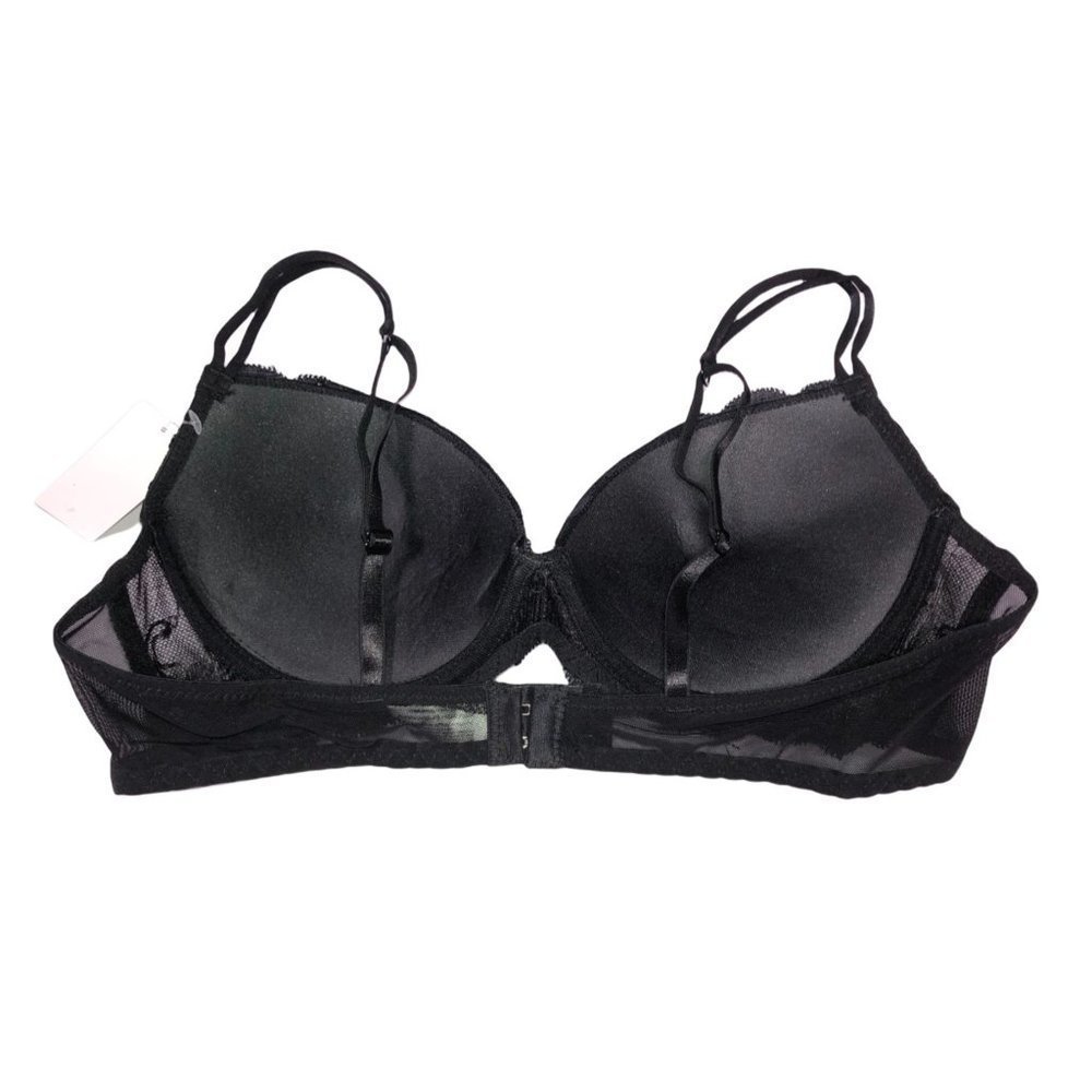 Hers by Herman Size 38C XL Bras & Panties Padded Rhinestones Lace  2 piece Set - Picture 3 of 7